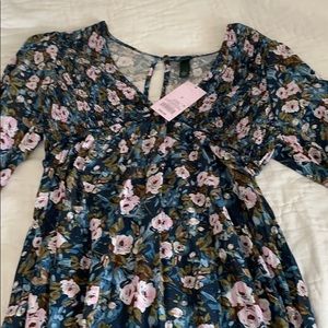 NWT long sleeve floral dress.